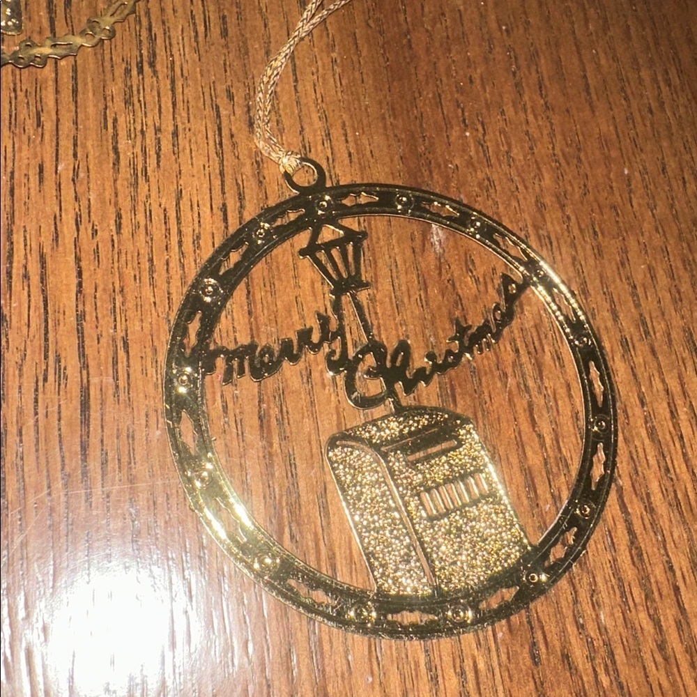 Gold Christmas Ornaments Set of three - Picture 4 of 4